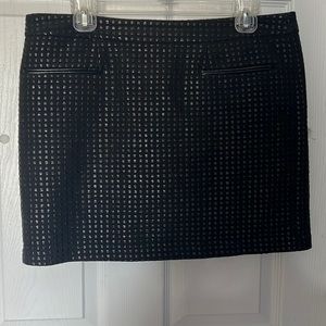 Black mini skirt